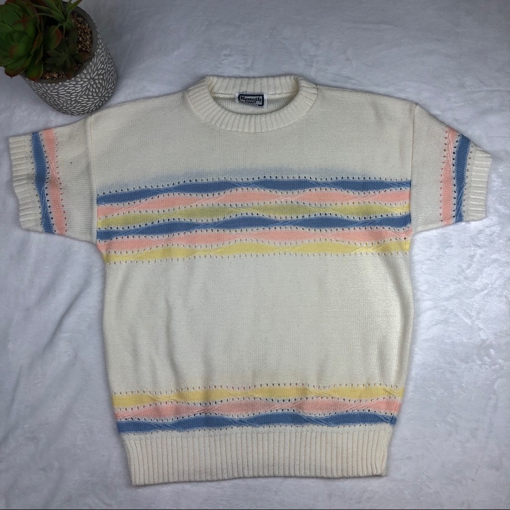 Vintage Keneth Too Women's Short Sleeve Sweater